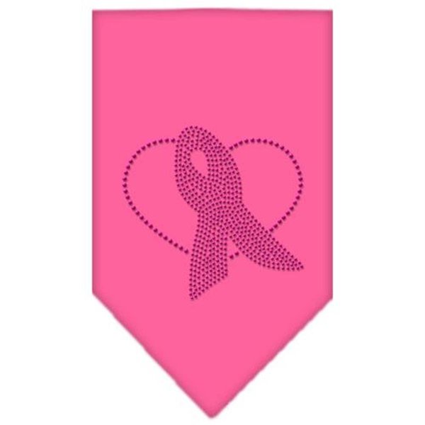 Unconditional Love Pink Ribbon Rhinestone Bandana Bright Pink Small UN814097